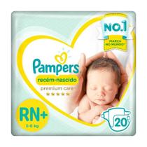 Fralda Pampers Premium Care Recém Nascido Plus com 20 unidades - 3 à 6Kg Fralda Pampers Premium Care Recém Nascido Plus com 20 unidades - 3 à 6Kg