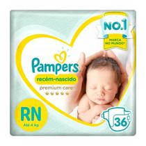 Fralda Pampers Premium Care RN 4kg - 36 Unidades