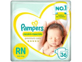 Fralda Pampers Premium Care RN - Até 4kg 36 Unidades