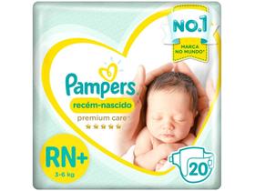 Fralda Pampers Premium Care RN+ - Até 6kg 20 Unidades Fralda Pampers Premium Care RN+ - Até 6kg 20 Unidades