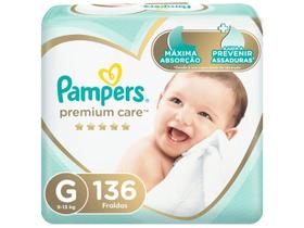 Fralda Pampers Premium Care Tam G 9 a 13kg 136 Unidades Fralda Pampers Premium Care Tam G 9 a 13kg 136 Unidades