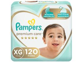 Fralda Pampers Premium Care Tam XG 11 a 15kg 120 Unidades
