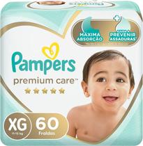 Fralda Pampers Premium Care Tamanho XG Com 60 Unidades