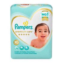Fralda Pampers Premium Care Tamanho Xg Mega com 26Un Fralda Pampers Premium Care Tamanho Xg Mega com 26Un