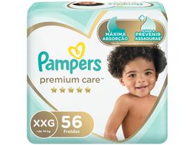 Fralda Pampers Premium Care XXG + de 14kg - 56 Unidades