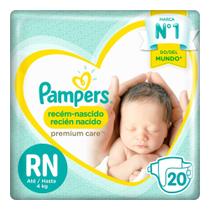 Fralda Pampers Recém-Nascido Premium Care RN 20 Unidades