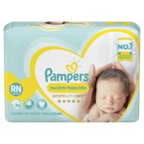 Fralda Pampers Recém Nascido Premium Care RN 36 Unidades Fralda Pampers Recém Nascido Premium Care RN 36 Unidades