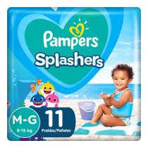 Fralda Pampers Splashers Baby Shark Tamanho M/G com 11 Fraldas Descartáveis Fralda Pampers Splashers Baby Shark Tamanho M/G com 11 Fraldas Descartáveis