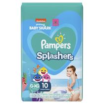 Fralda Pampers Splashers para Nadar Baby Shark XG com 10 Unidades Descartáveis Fralda Pampers Splashers para Nadar Baby Shark XG com 10 Unidades Descartáveis
