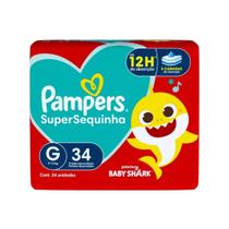 FRALDA PAMPERS SUPER SEQUINHA G 34un