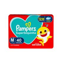 FRALDA PAMPERS SUPER SEQUINHA M 40un