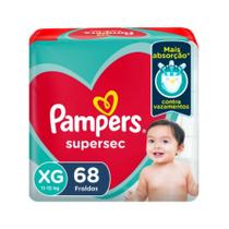 Fralda Pampers Supersec Jumbo XG com 68 Unidades Proteção