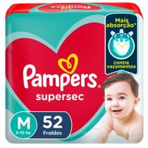 Fralda Pampers Supersec M 52 Unidades