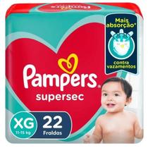 Fralda Pampers Supersec Mega XG com 22 unidades