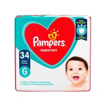 Fralda Pampers Supersec Pacotao Hiper G 34 Unidades