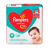 Fralda Pampers Supersec Pacotao M com 30 unidades