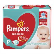 Fralda Pampers Supersec Tamanho P Com 34 Unidades