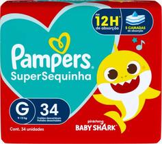 Fralda Pampers Supersequinha Tamanho G 34 Uindades Fralda Pampers Supersequinha Tamanho G 34 Uindades