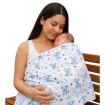 Fralda Pano Estampada Luxo Menino 5 Unidades Tecido Duplo 70x70