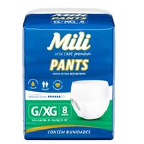 Fralda Pants Adulto Mili Vita Care Premium G/XG Pacote com 8 Unidades