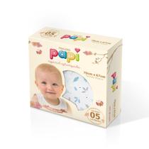 Fralda Papi Especial Estampada C/ Bainha 70Cm X 67Cm C/ 05 Un.