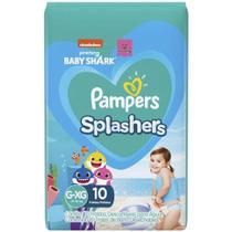 Fralda para Piscina Descartável Pampers Splashers - Baby Shark 13 a 19kg Tam. G-XG 10 Unidades