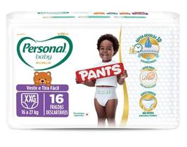 Fralda personal baby pants premium xxg/16 unidades 16 á 27kg