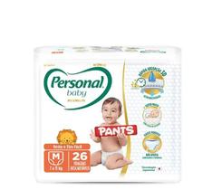 Fralda Personal Baby Premium Pants Jumbo 1 Pacote Tamanho M Com 26 Unidades