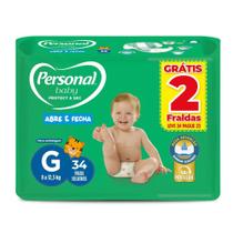 Fralda Personal Baby Protect & Sec Abre e Fecha G 34 Unidades