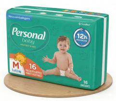Fralda Personal Baby Protect & Sec M 16 Unidades Até 12h Proteção