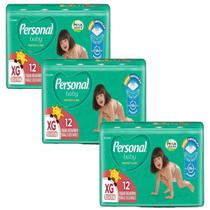 Fralda Personal Baby Protect & Sec Soft Jumbo Kit 3 Pacotes