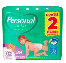 Fralda Personal Baby Protect & Sec - Tam XXG - 28 unidades - ATACADO BARATO