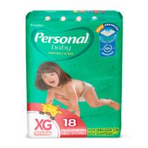 Fralda Personal Baby Protect & Sec Tamanho XG com 18 Fraldas Descartáveis Fralda Personal Baby Protect & Sec Tamanho XG com 18 Fraldas Descartáveis