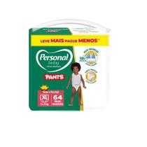 Fralda Personal Baby Total Protect Pants Tamanho XG com 64 Unidades Leve Mais Pague Menos