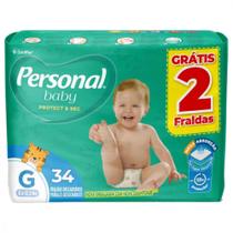 Fralda Personal Personal Protect e Sec G Leve 34 Pague 32 Unidades Fralda Personal Personal Protect e Sec G Leve 34 Pague 32 Unidades