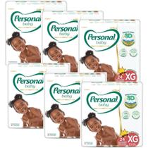 Fralda Personal Premium Mega 6 Pacotes com 24 Unidades Cada - Tamanho XG