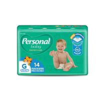Fralda Personal Soft Protect Jumbinho Tamanho G com 14 unidades - De 8 a 12,5kg