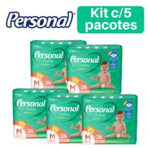 Fralda Personal tamanho M kit com 5 pacotes jumbo - Santher