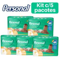 Fralda Personal tamanho P kit com 5 pacotes jumbo