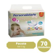 Fralda Personalidade Baby Total Care 1 Pacote Tamanho P - Até 5 Kg Com 70 Unidades Fralda Personalidade Baby Total Care 1 Pacote Tamanho P - Até 5 Kg Com 70 Unidades