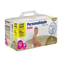 Fralda Personalidade Baby Total Care P com 70 unidades