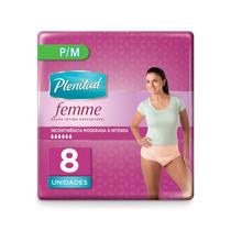 Fralda Plenitud Active Fit Feminino P/M 8 unidades