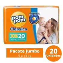 Fralda Pom Pom Clássica Jumbo 1 Pacote Tamanho XG C/ 20 Unidades