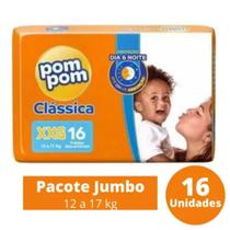 Fralda Pom Pom Clássica Jumbo 1 Pacote Tamanho XXG - 16 Unidades