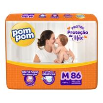 Fralda Pom Pom Derma Protek Hiper 1 Pacote Tamanho M Com 86 unidades Fralda Pom Pom Derma Protek Hiper 1 Pacote Tamanho M Com 86 unidades