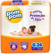 Fralda Pom Pom Derma Protek Jumbo G 24 unidades