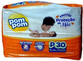 Fralda Pom Pom Derma Protek Jumbo Tam P 3 a 6 kg com 30 Unidades