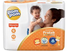 Fralda Pom Pom Derma Protek Tam. G - 8 a 13kg 42 Unidades