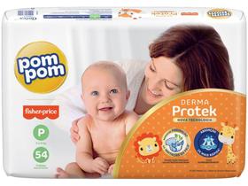 Fralda Pom Pom Derma Protek Tam. P - 3 a 6kg 54 Unidades