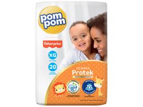 Fralda Pom Pom Fisher-Price Derma Protek - Tam. XG 12 a 15kg 20 Unidades